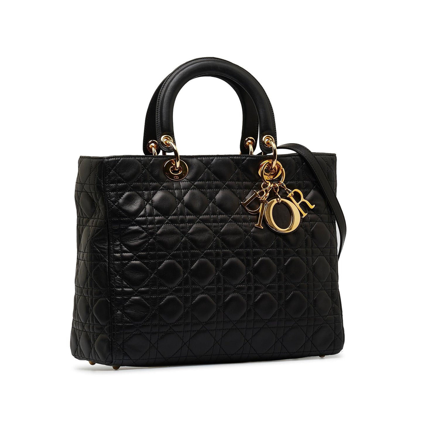 Dior Large Lambskin Cannage Lady Dior (SHG-V97ffY)