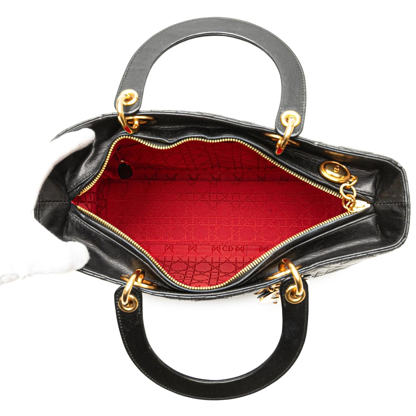 Dior Large Lambskin Cannage Lady Dior