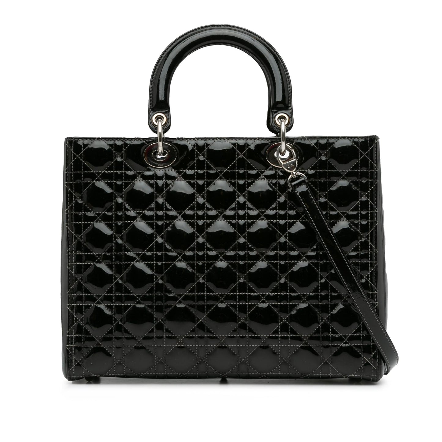 Dior Large Patent Cannage Lady Dior (SHG-bYroL1)