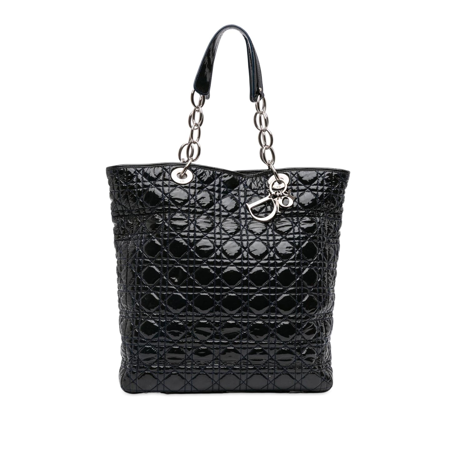 Dior Large Patent Cannage Soft Shopper Tote