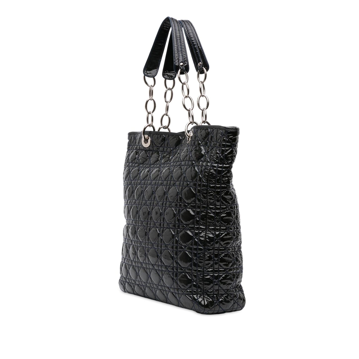 Dior Large Patent Cannage Soft Shopper Tote