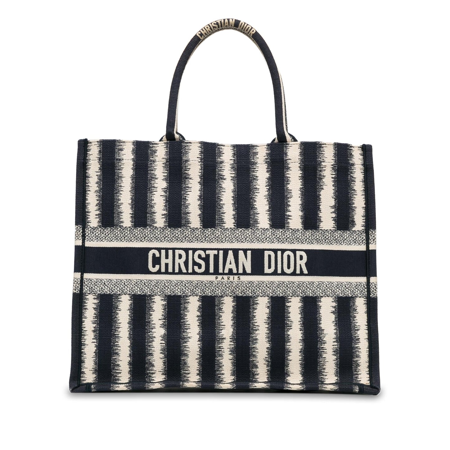 Dior Large Striped Book Tote