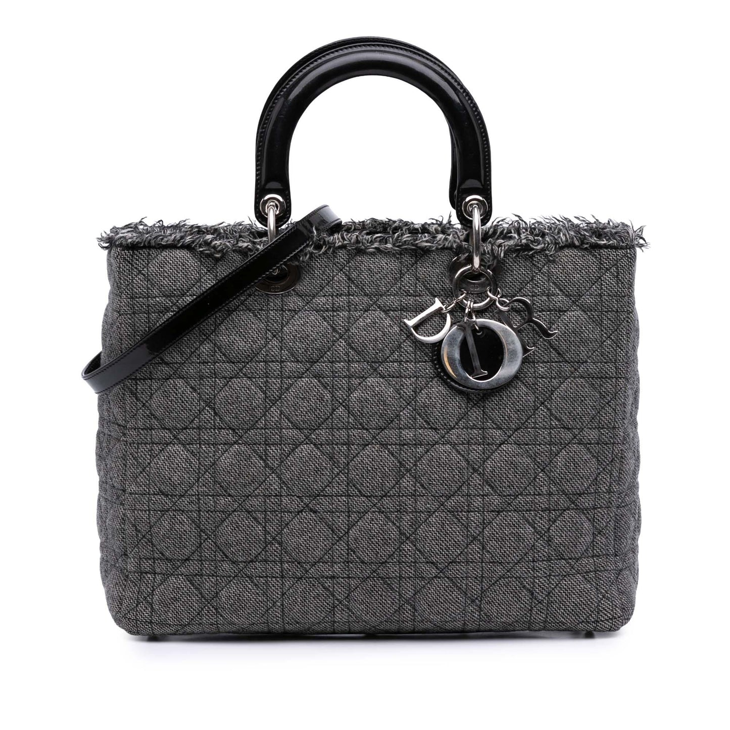 Dior Large Tweed Cannage Lady Dior