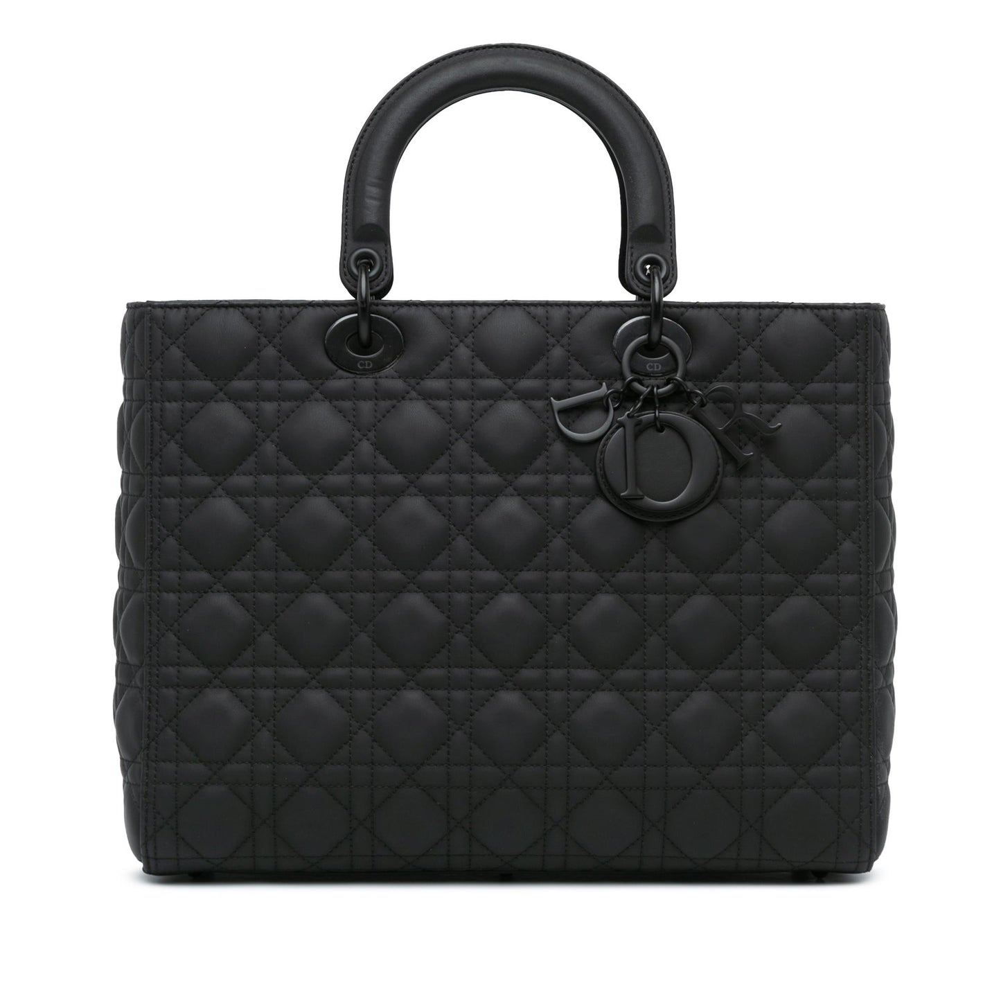 Dior Large Ultra Matte Calfskin Cannage Lady Dior (SHG-Mtgd6q)