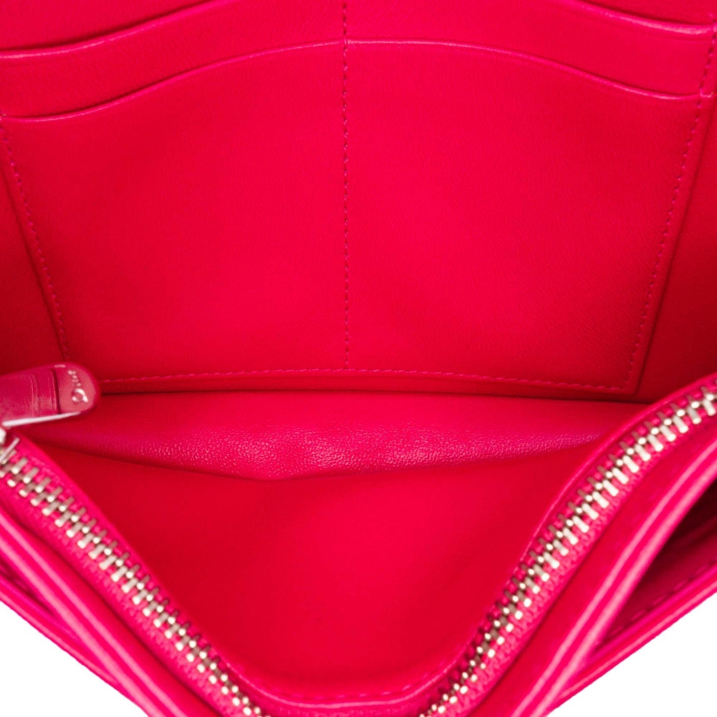 Dior Leather Patch Embroidered Diorama Wallet On Chain