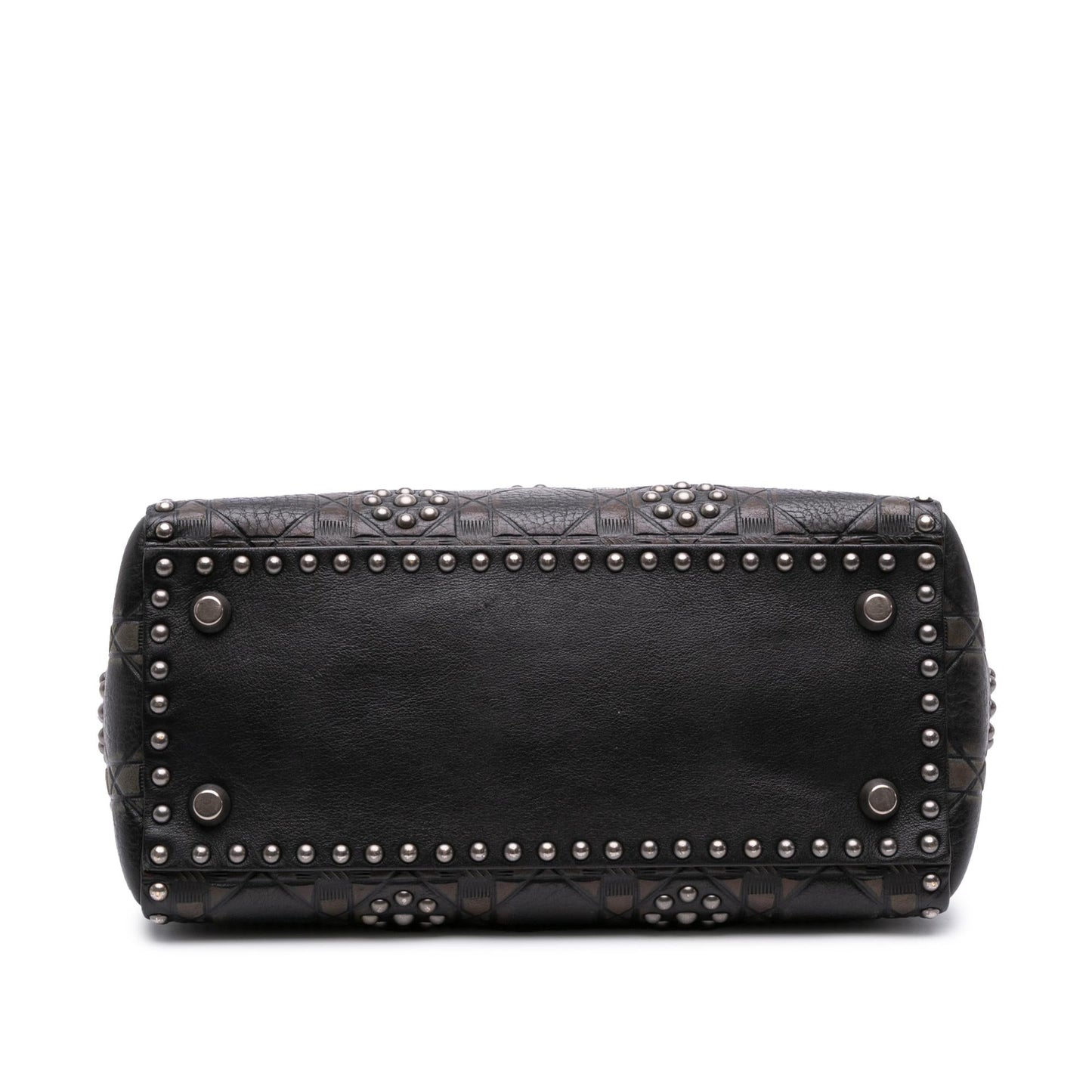 Dior Medium Calfskin Cannage Embossed Flower Studded Supple Lady Dior