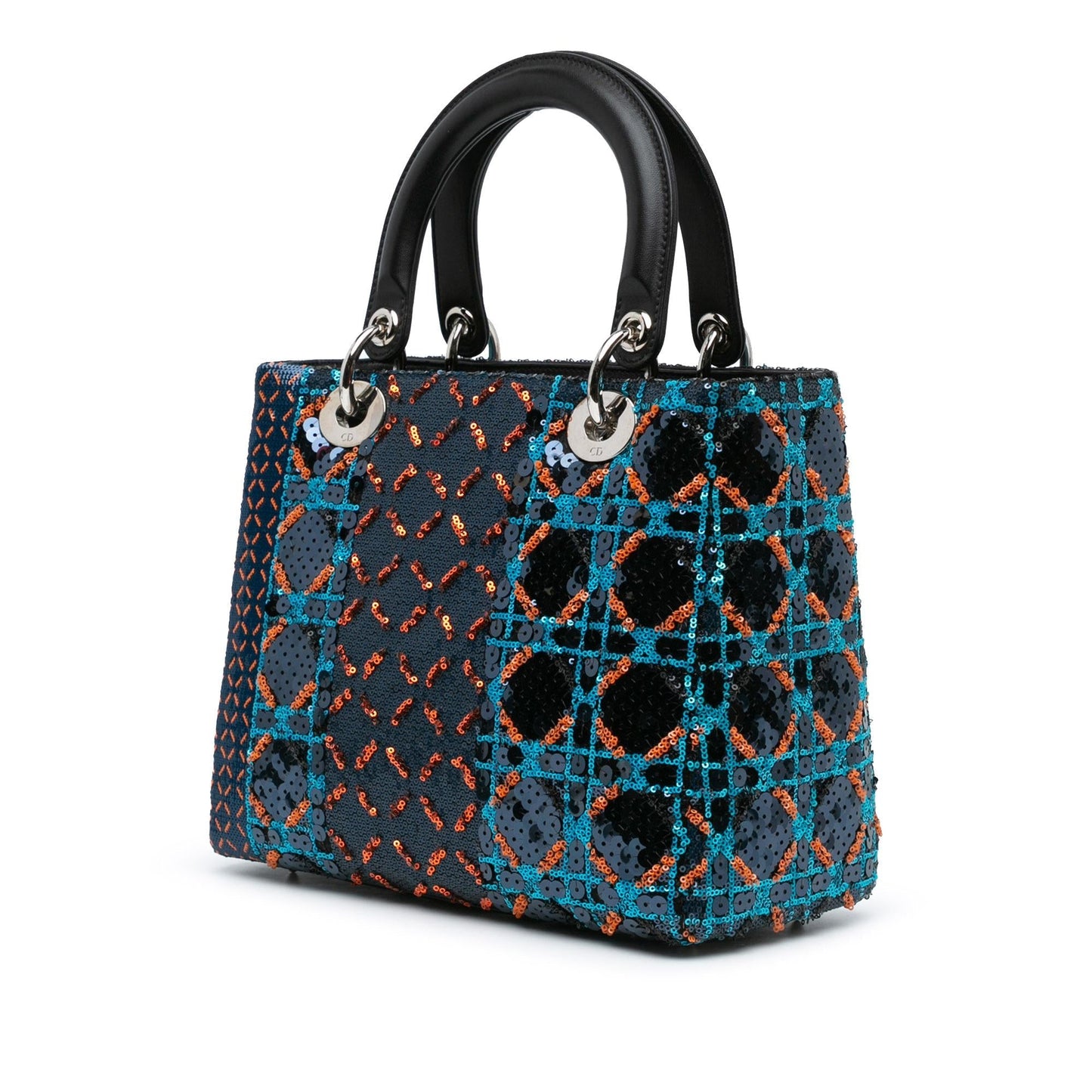 Dior Medium Calfskin Sequin Embellished Lady Dior (SHG-Yt68qB)