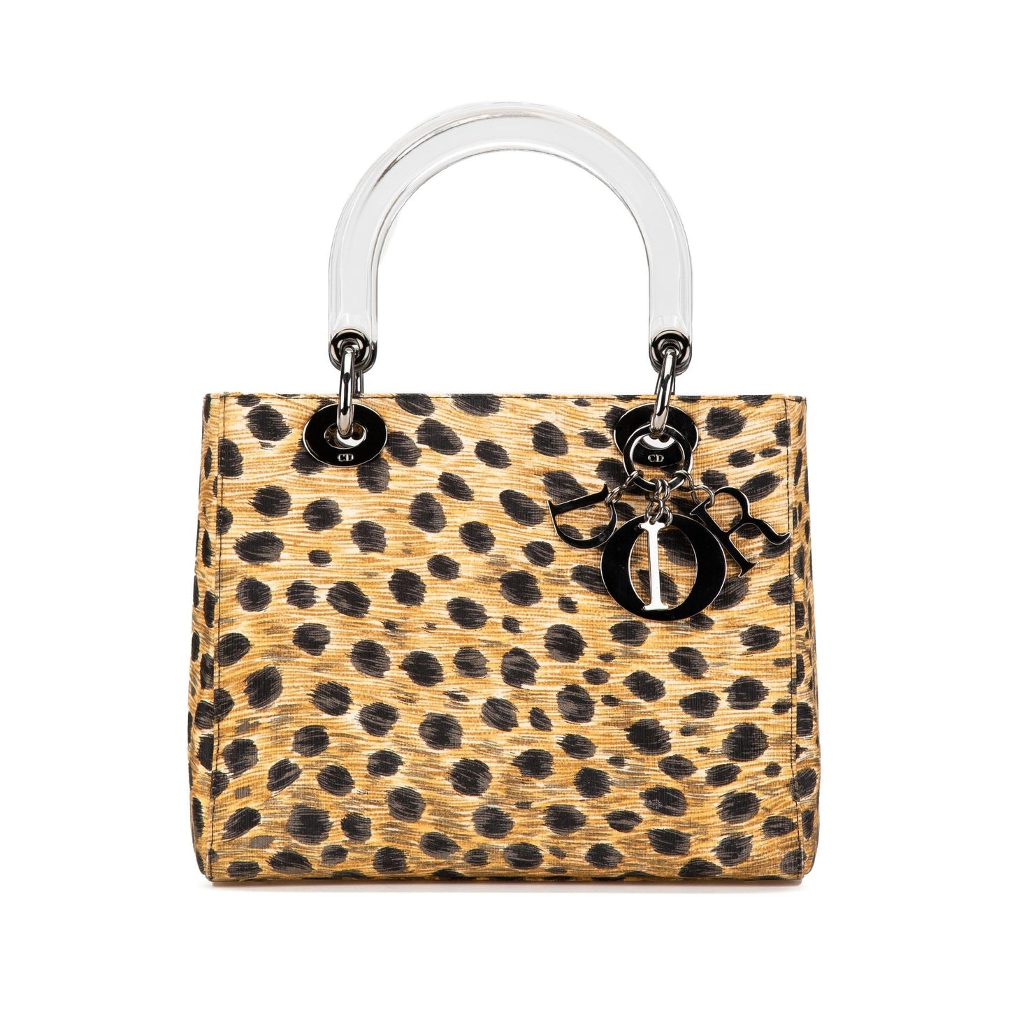 Dior Medium Canvas Leopard Print Lady Dior