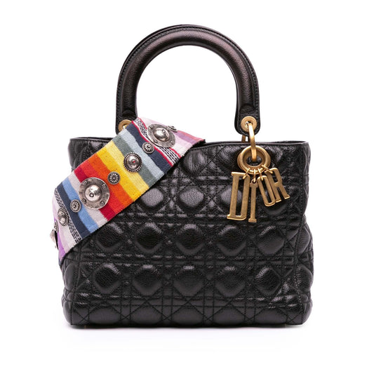 Dior Medium Grained Calfskin Cannage Supple Lady Dior