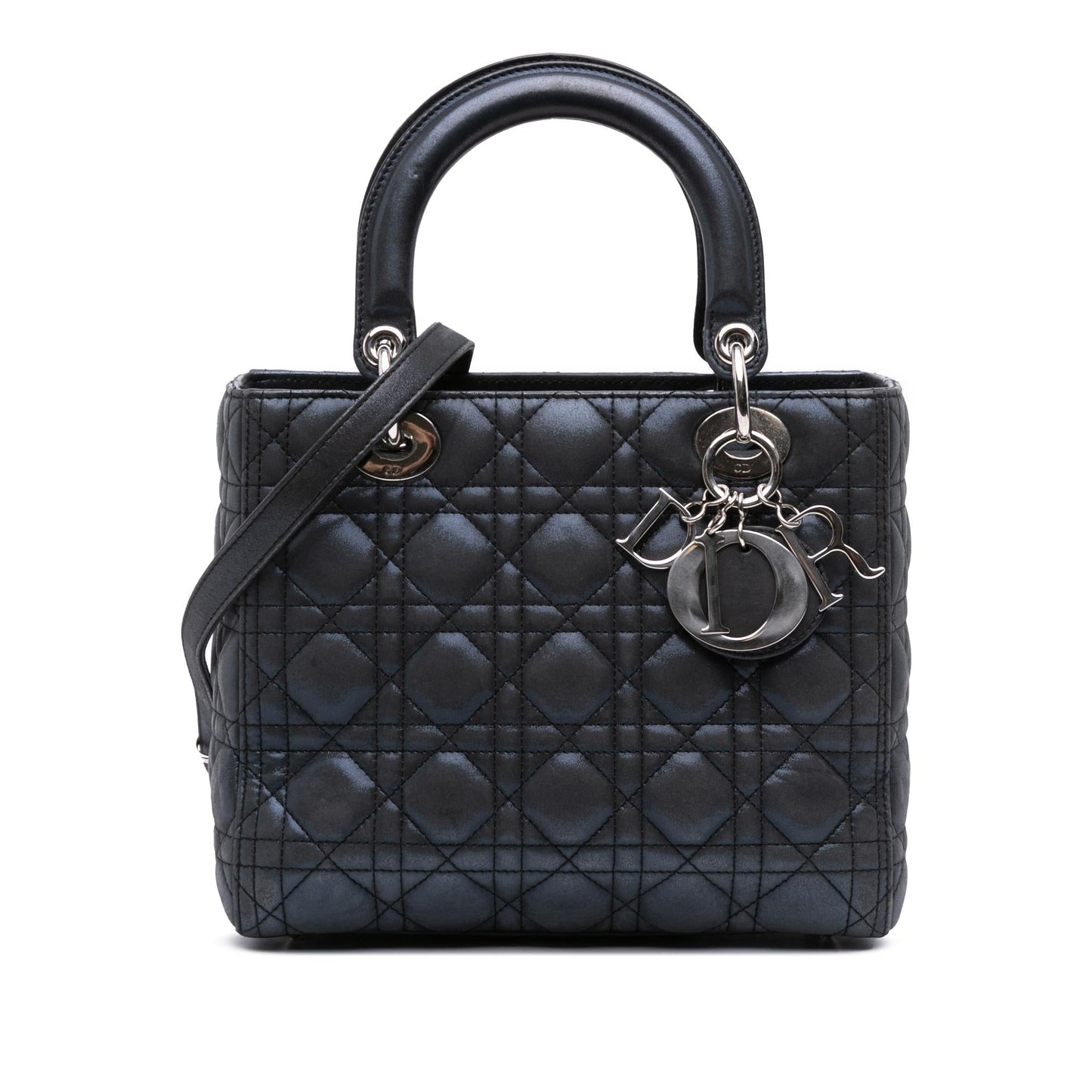 Dior Medium Iridescent Lambskin Cannage Lady Dior