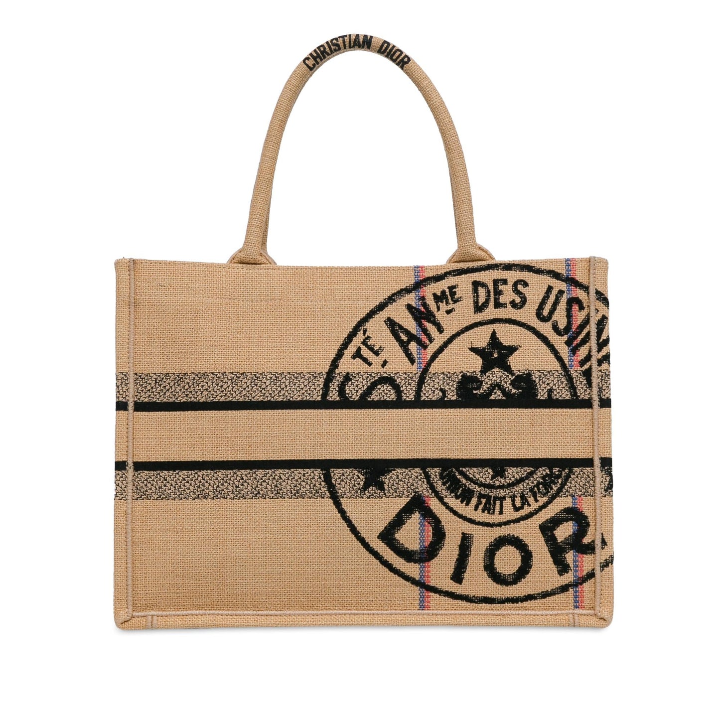 Dior Medium Jute Book Tote (SHG-UjhMOF)