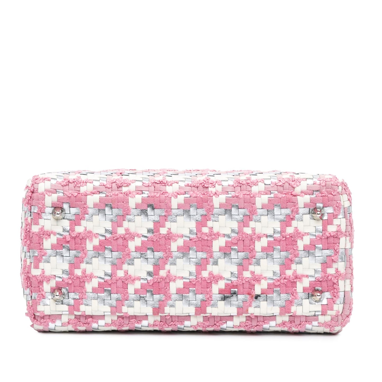 Dior Medium Lambskin And Tweed Lady Dior