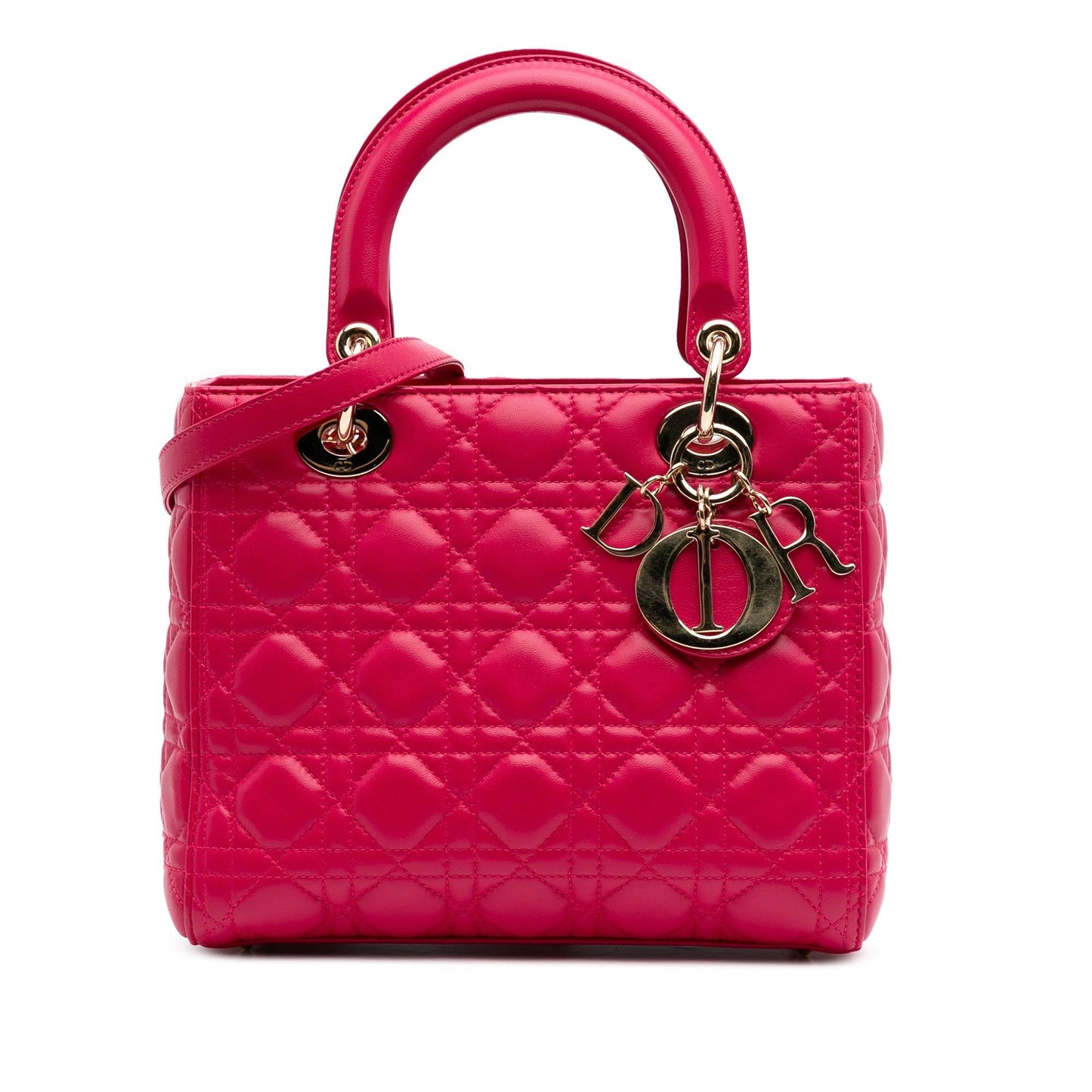 Dior Medium Lambskin Cannage Lady Dior