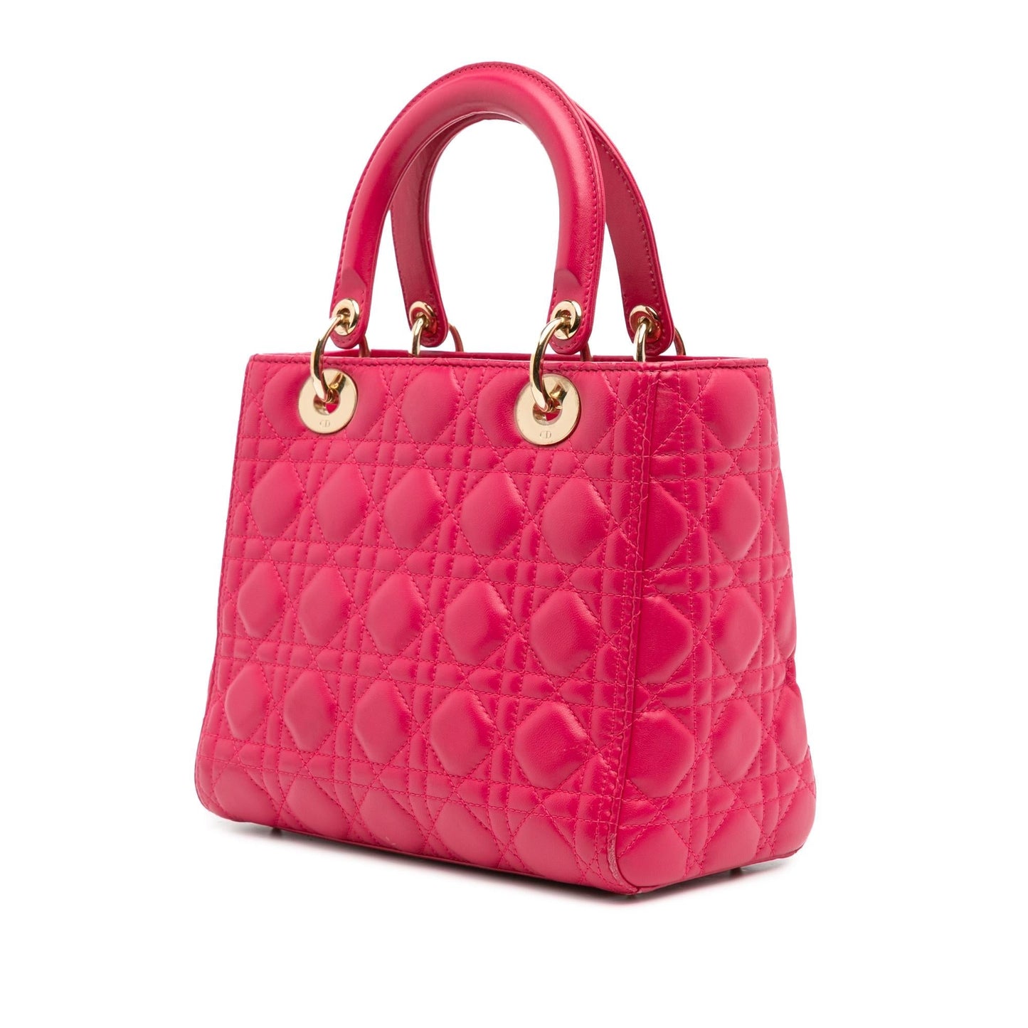Dior Medium Lambskin Cannage Lady Dior