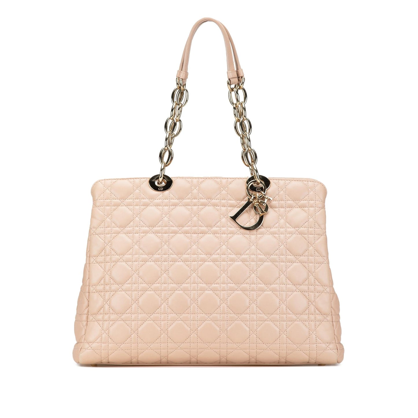 Dior Medium Lambskin Cannage Soft Zipped Shopping Tote