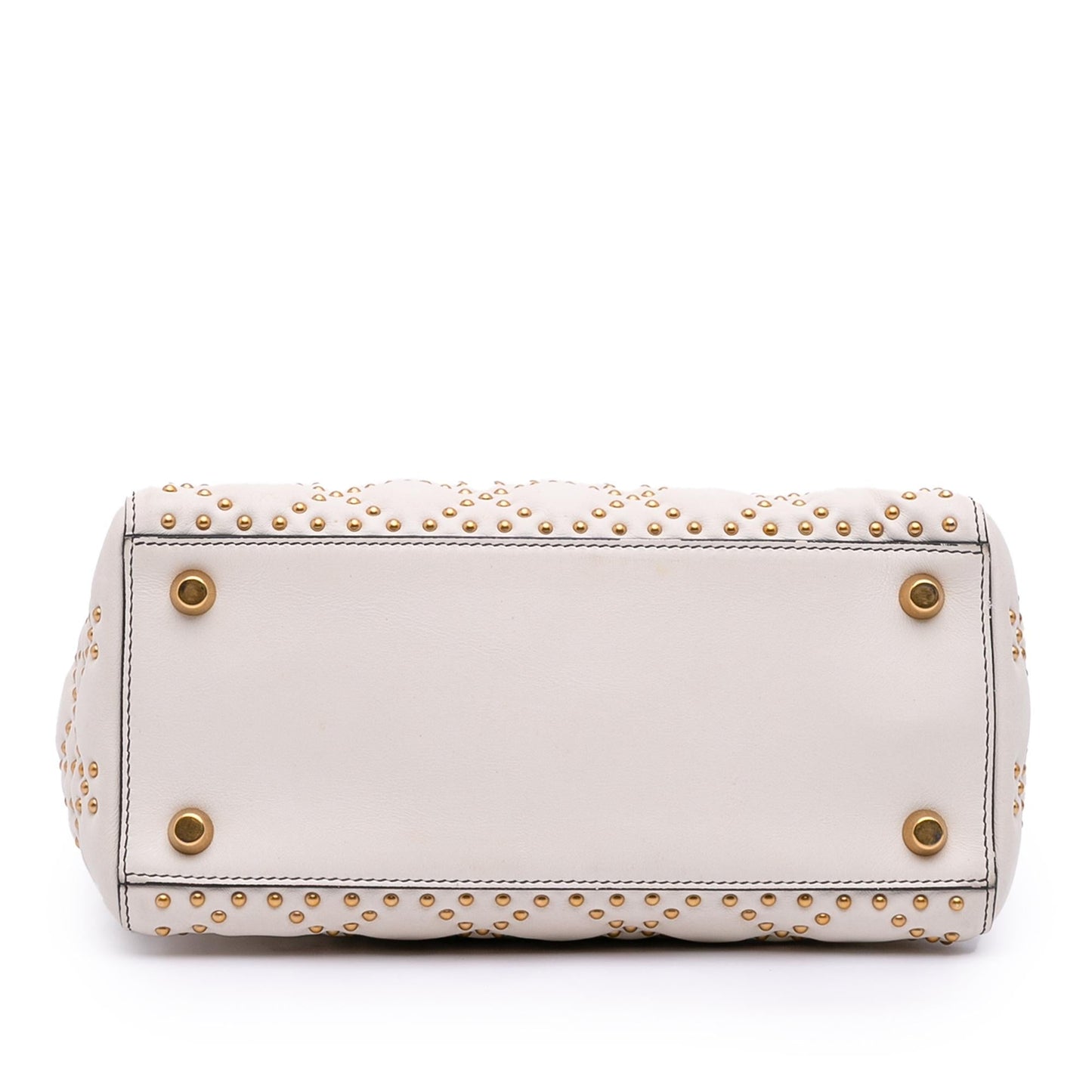 Dior Medium Lambskin Cannage Studded Supple Lady Dior