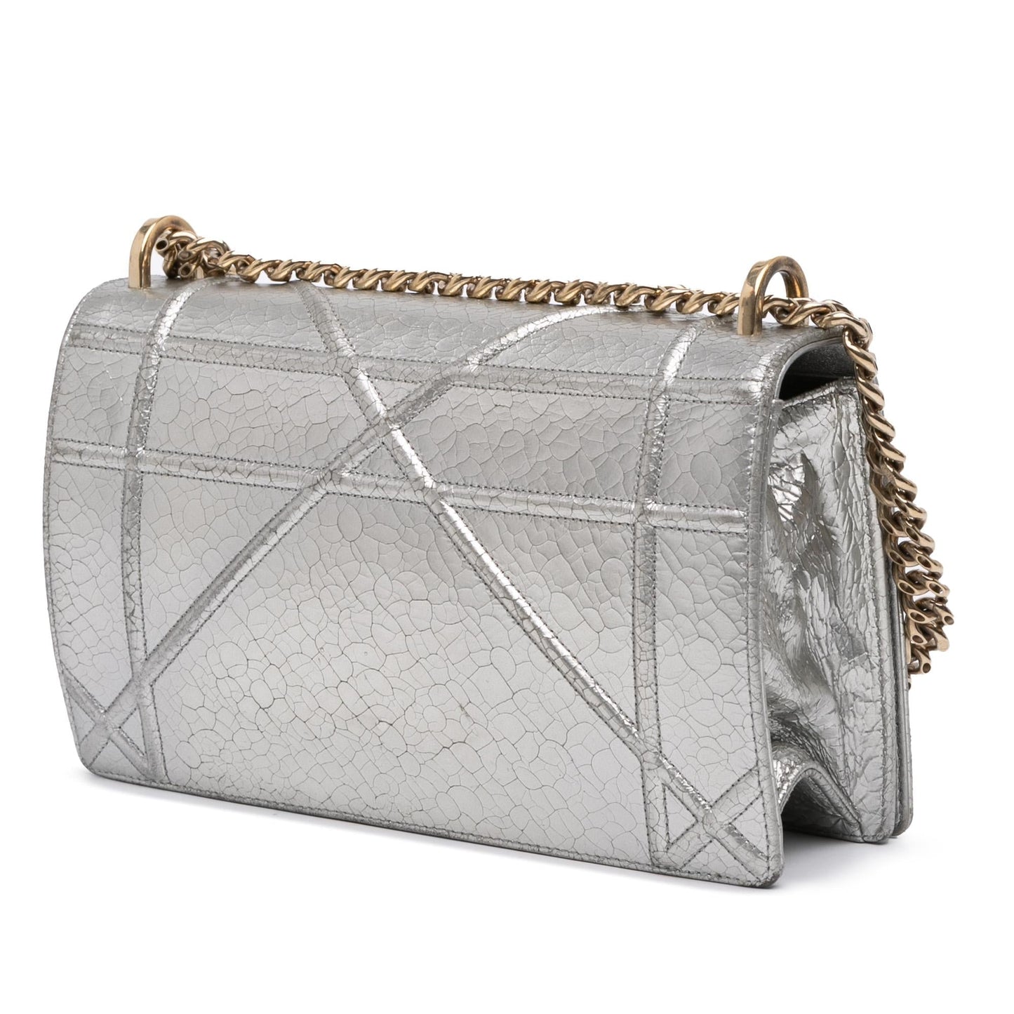 Dior Medium Metallic Ceramic Effect Deerskin Diorama Flap