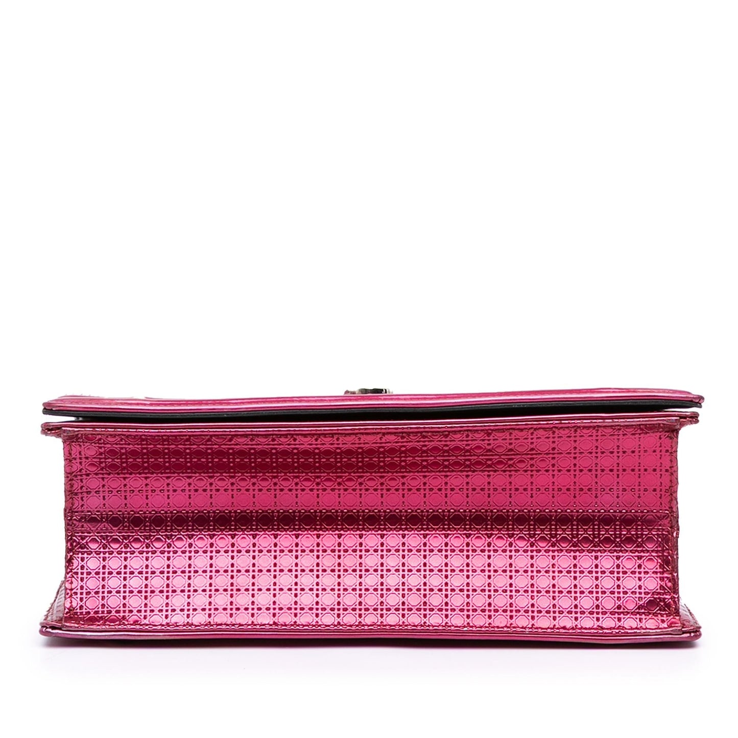 Dior Medium Metallic Patent Microcannage Diorama Flap