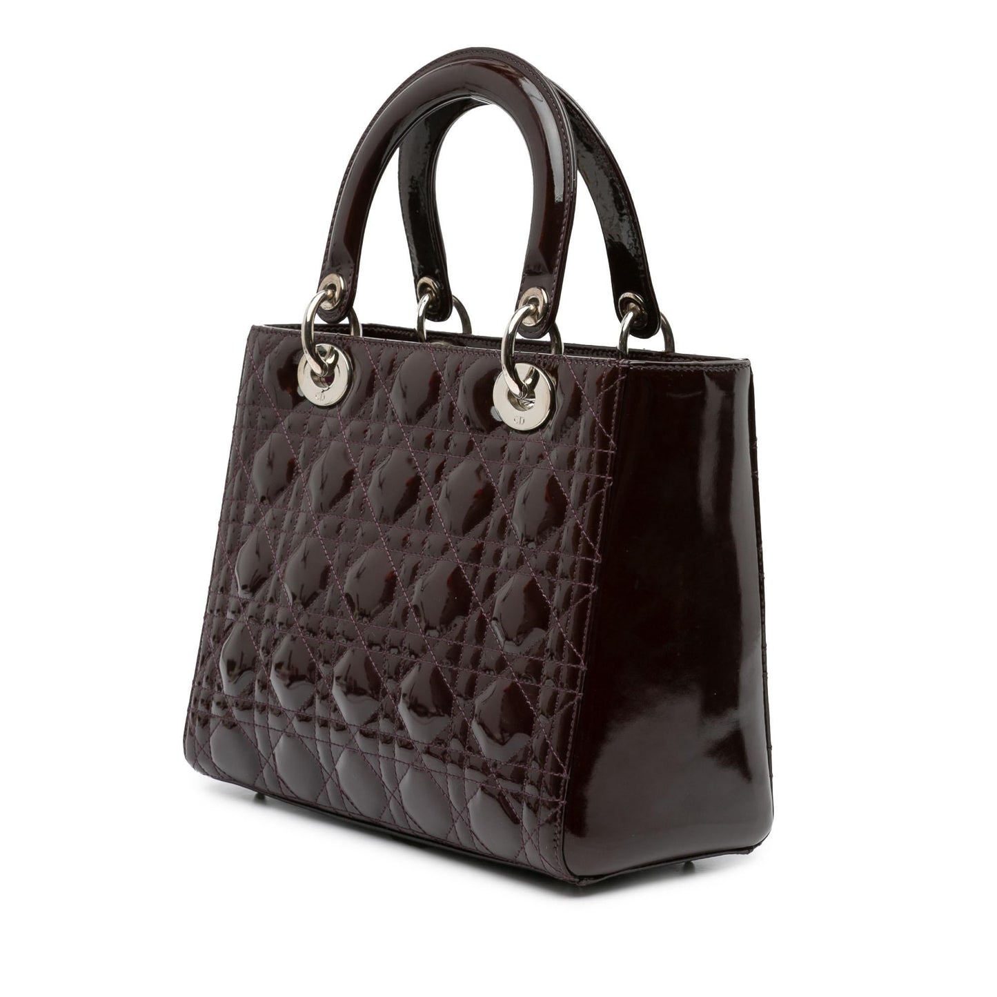 Dior Medium Patent Cannage Lady Dior