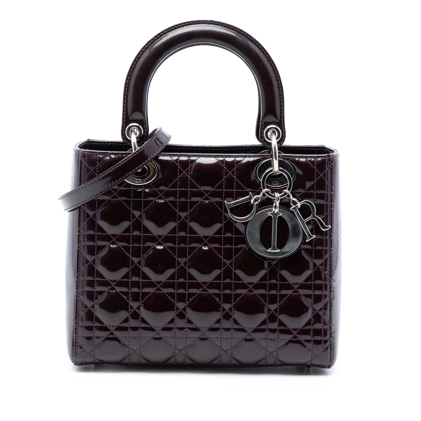 Dior Medium Patent Cannage Lady Dior