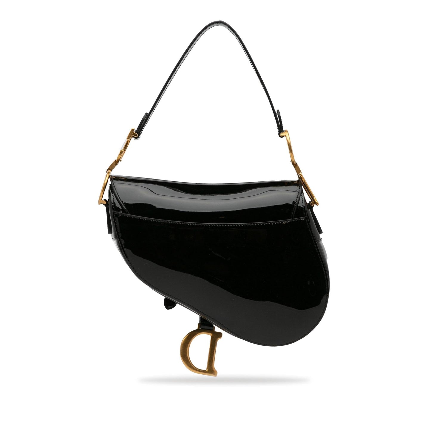 Dior Medium Patent Saddle Bag (SHG-Xmkf8J)
