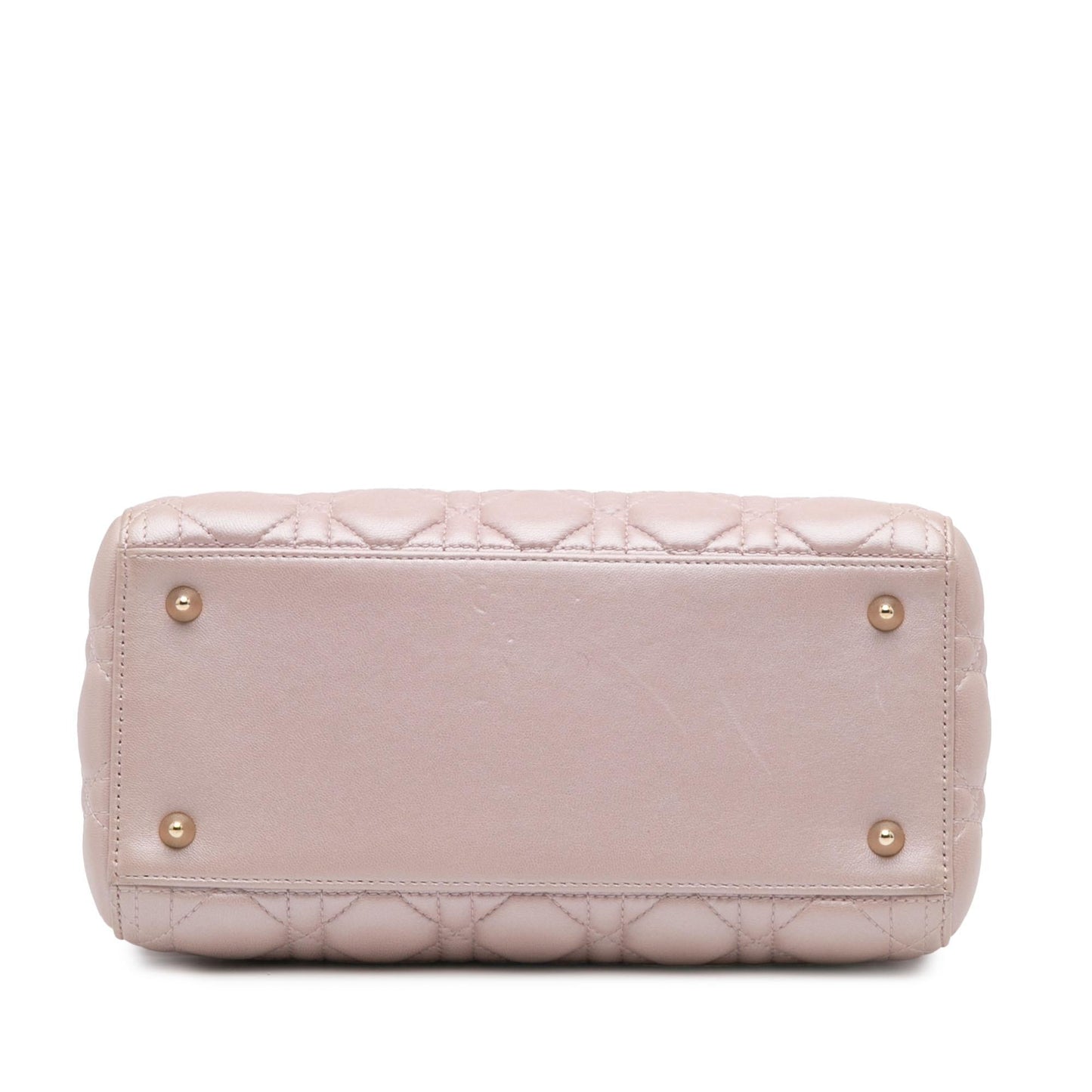 Dior Medium Pearlescent Lambskin Cannage Lady Dior