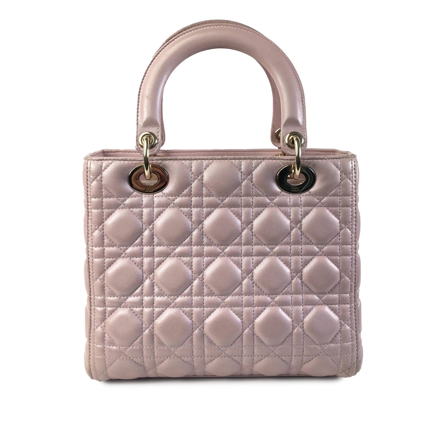 Dior Medium Pearlescent Lambskin Cannage Lady Dior