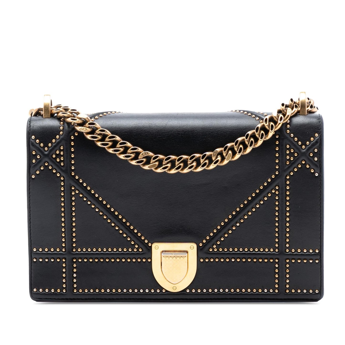 Dior Medium Studded Lambskin Diorama Flap
