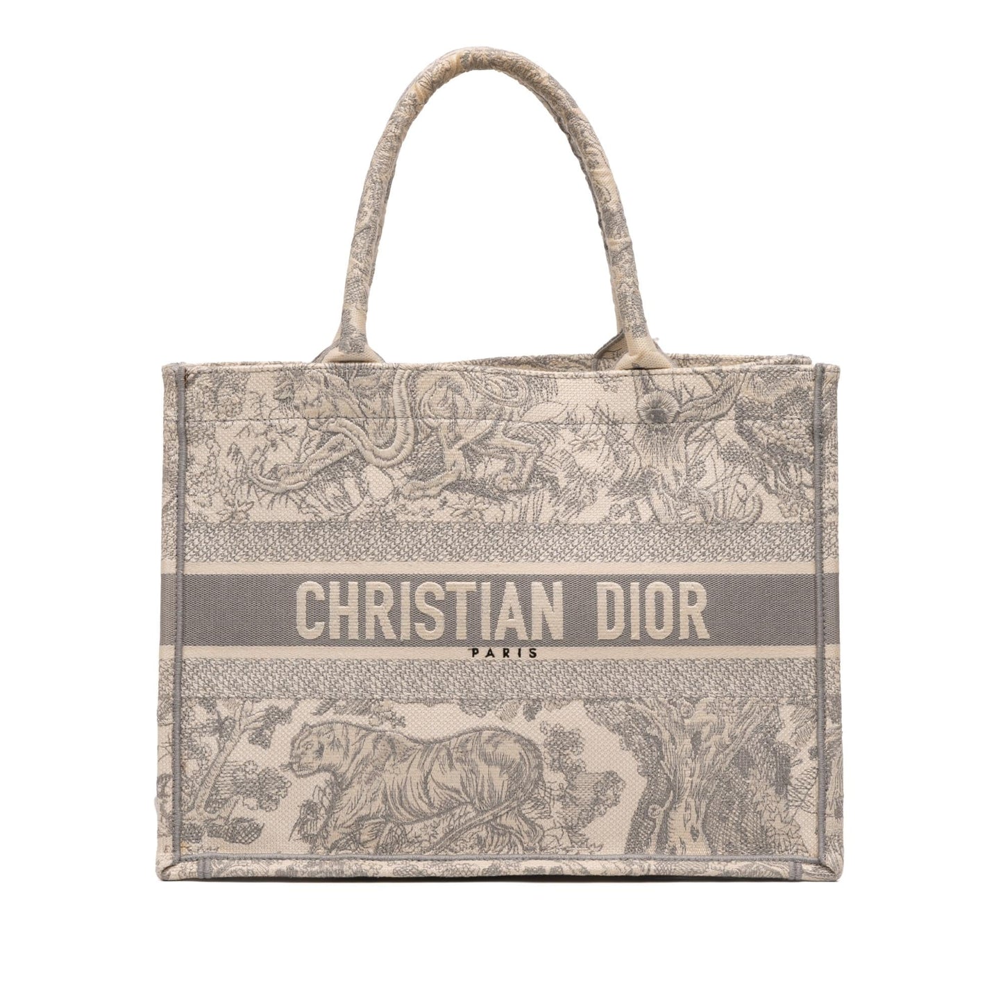 Dior Medium Toile de Jouy Reverse Embroidered Canvas Book Tote