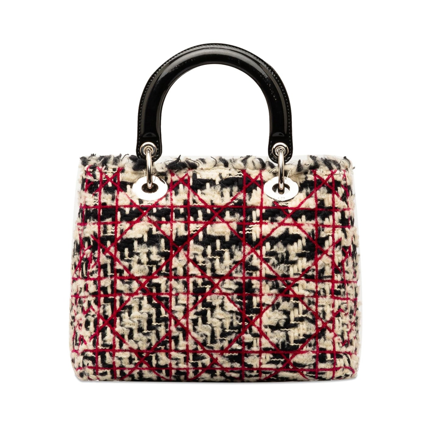 Dior Medium Tweed Cannage Lady Dior (SHG-5klf6u)