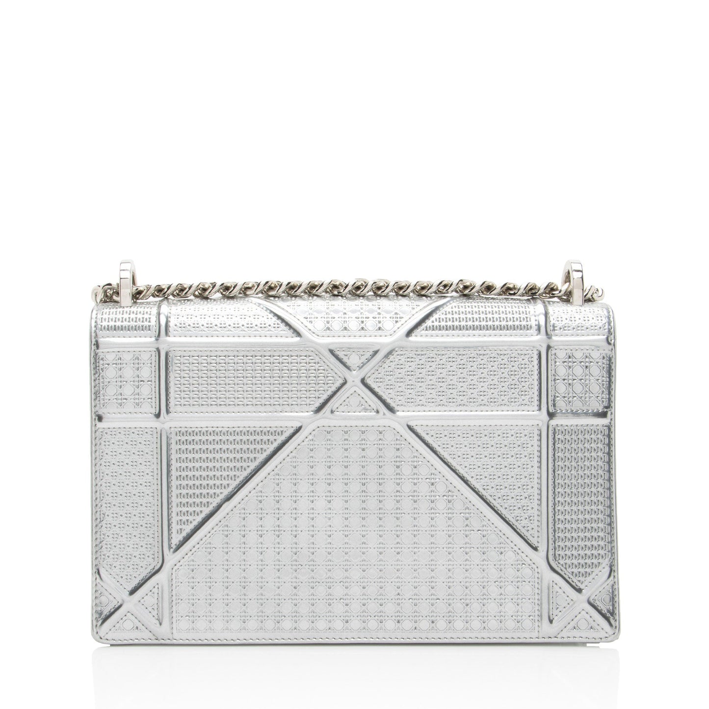 Dior Metallic Calfskin Micro Cannage Diorama Medium Shoulder Bag