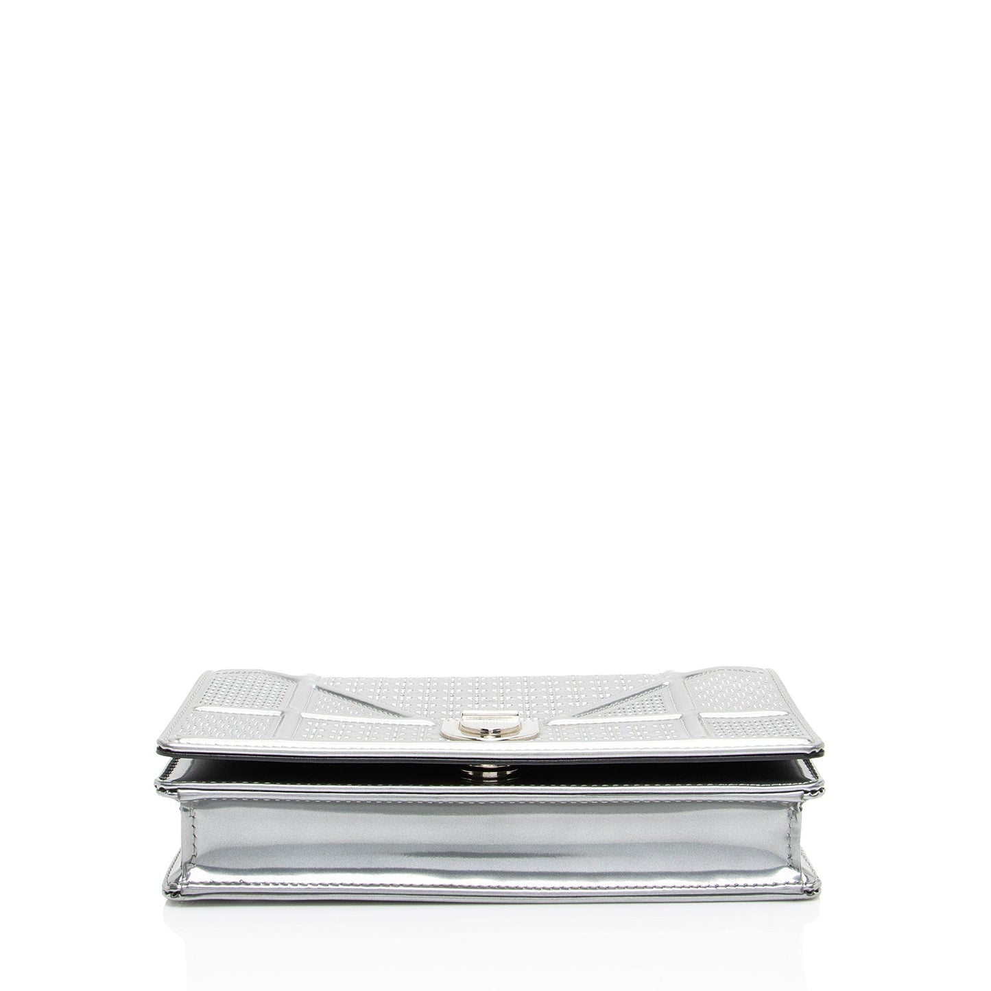 Dior Micro Cannage Metallic Calfskin Diorama Wallet on Chain
