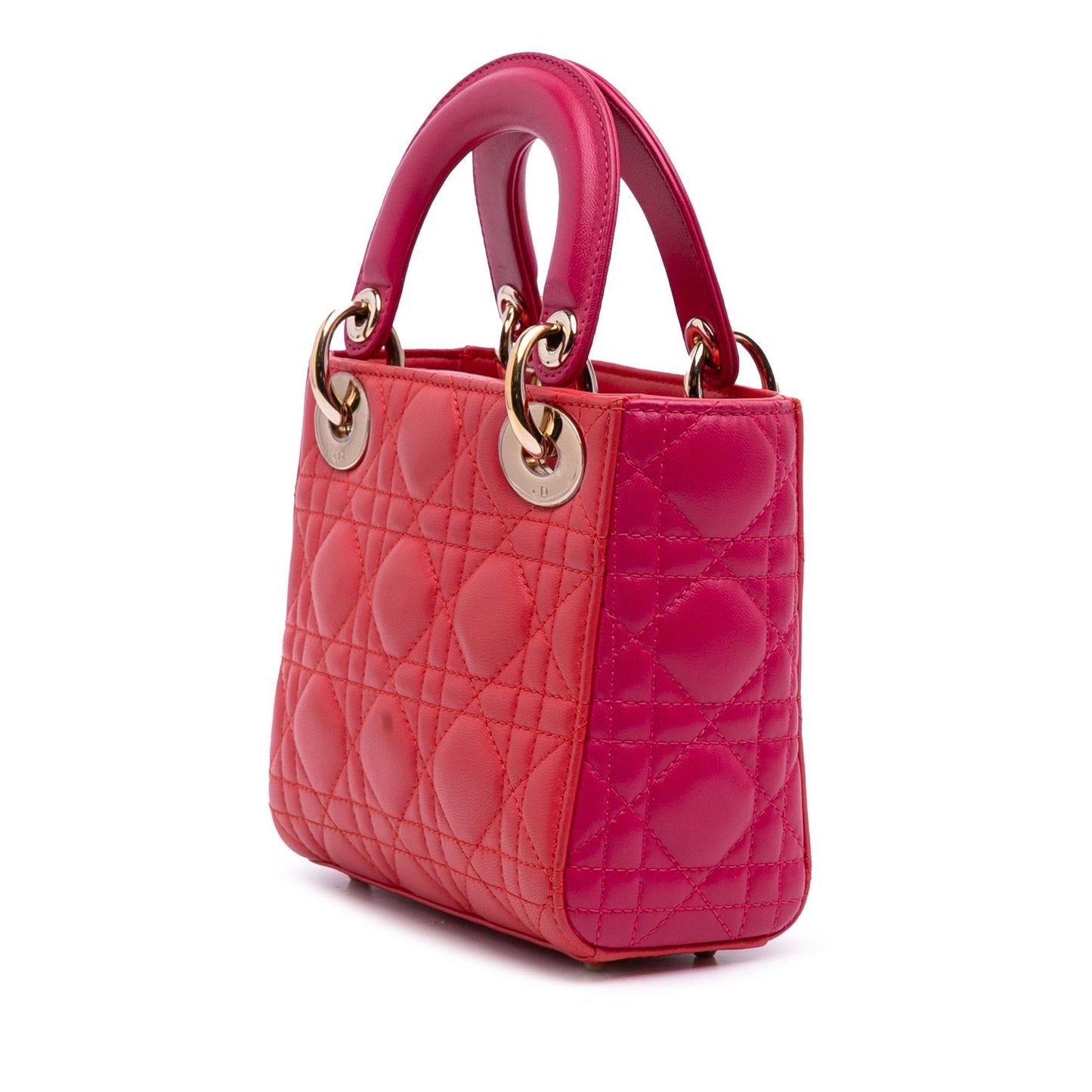 Dior Mini Bicolor Lambskin Cannage Lady Dior
