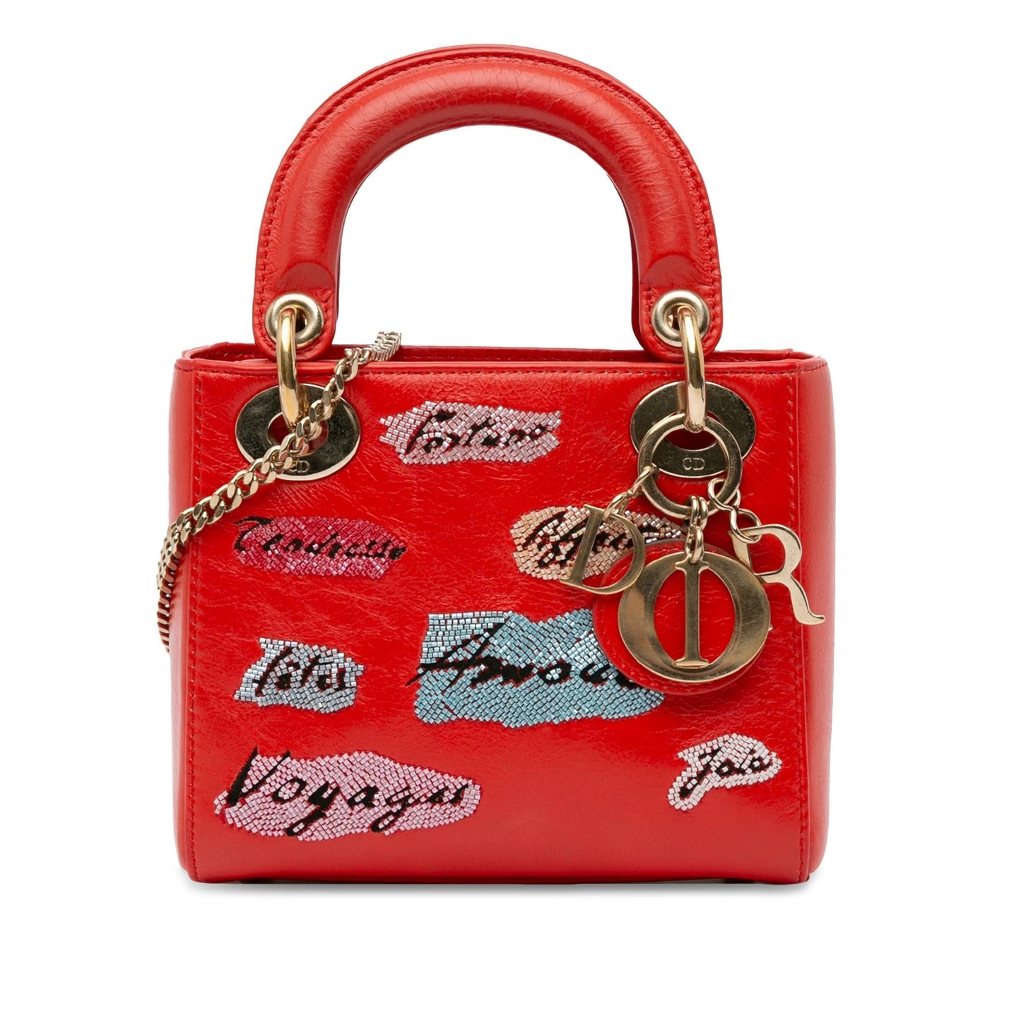 Dior Mini Calfskin Sequin Embellished Lady Dior (SHG-jwI5RT)