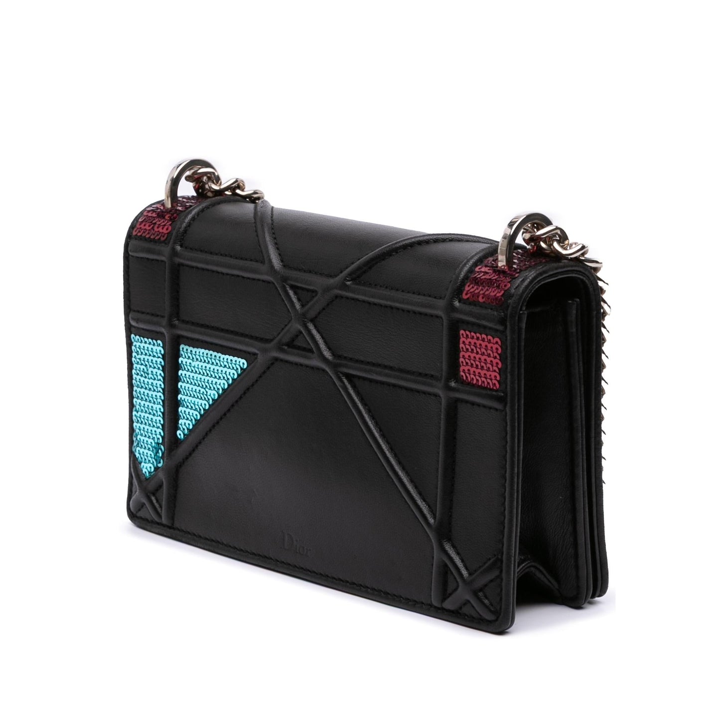 Dior Mini Lambskin Sequin Diorama Flap