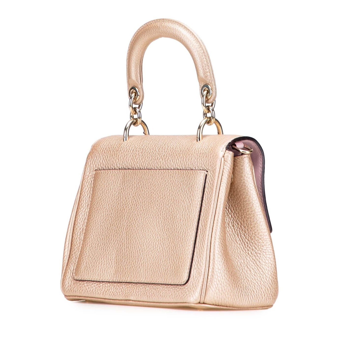 Dior Mini Metallic Grained Calfskin Be Dior Flap