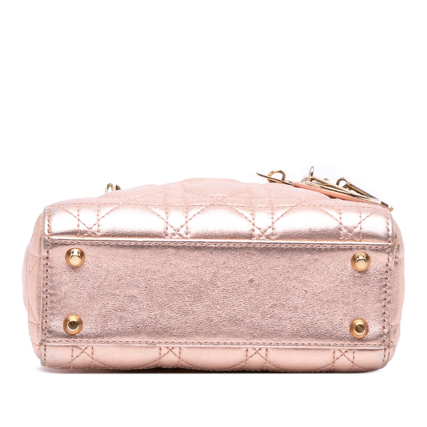 Dior Mini Metallic Lambskin Cannage Lady Dior