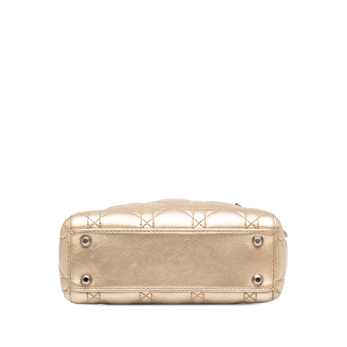 Dior Mini Metallic Lambskin Cannage Lady Dior