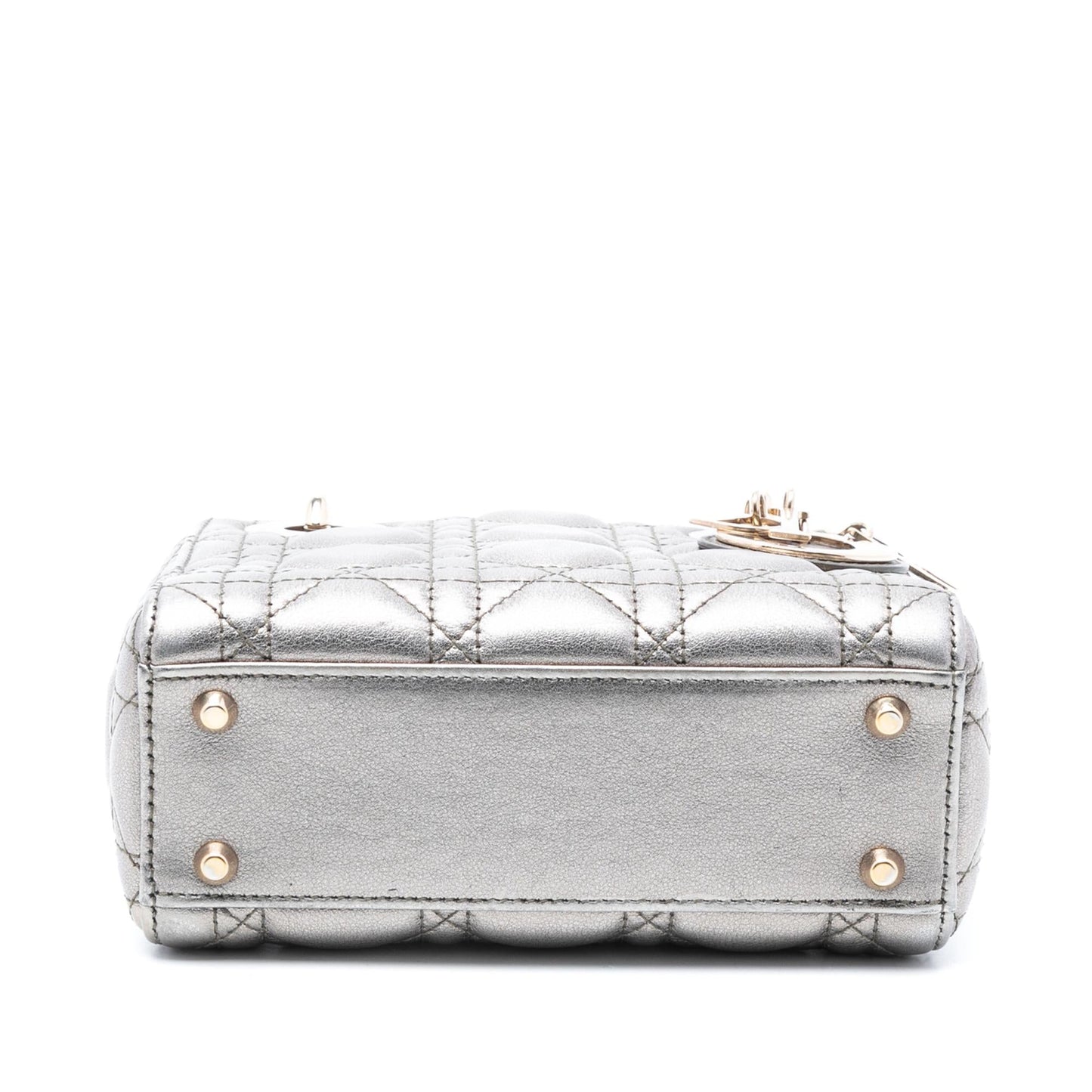 Dior Mini Metallic Lambskin Cannage Lady Dior