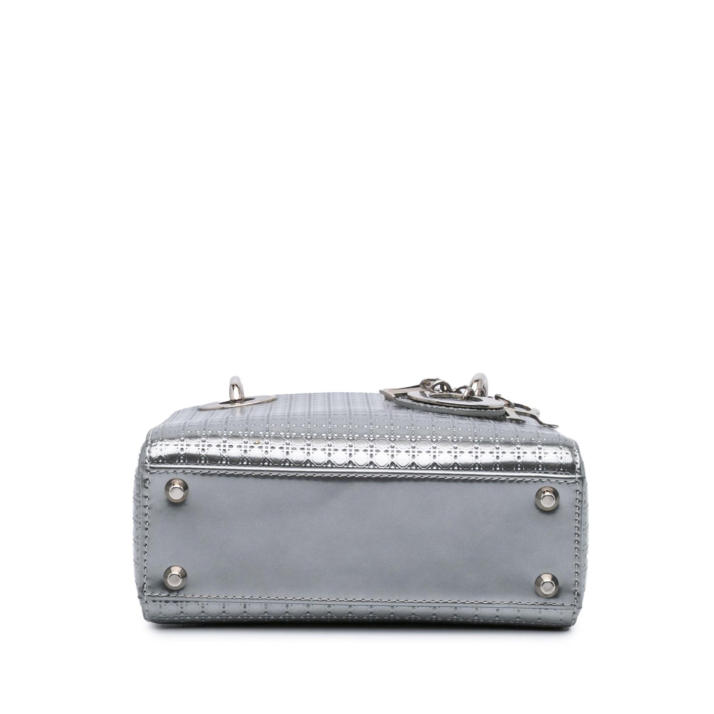 Dior Mini Metallic Patent Microcannage Lady Dior