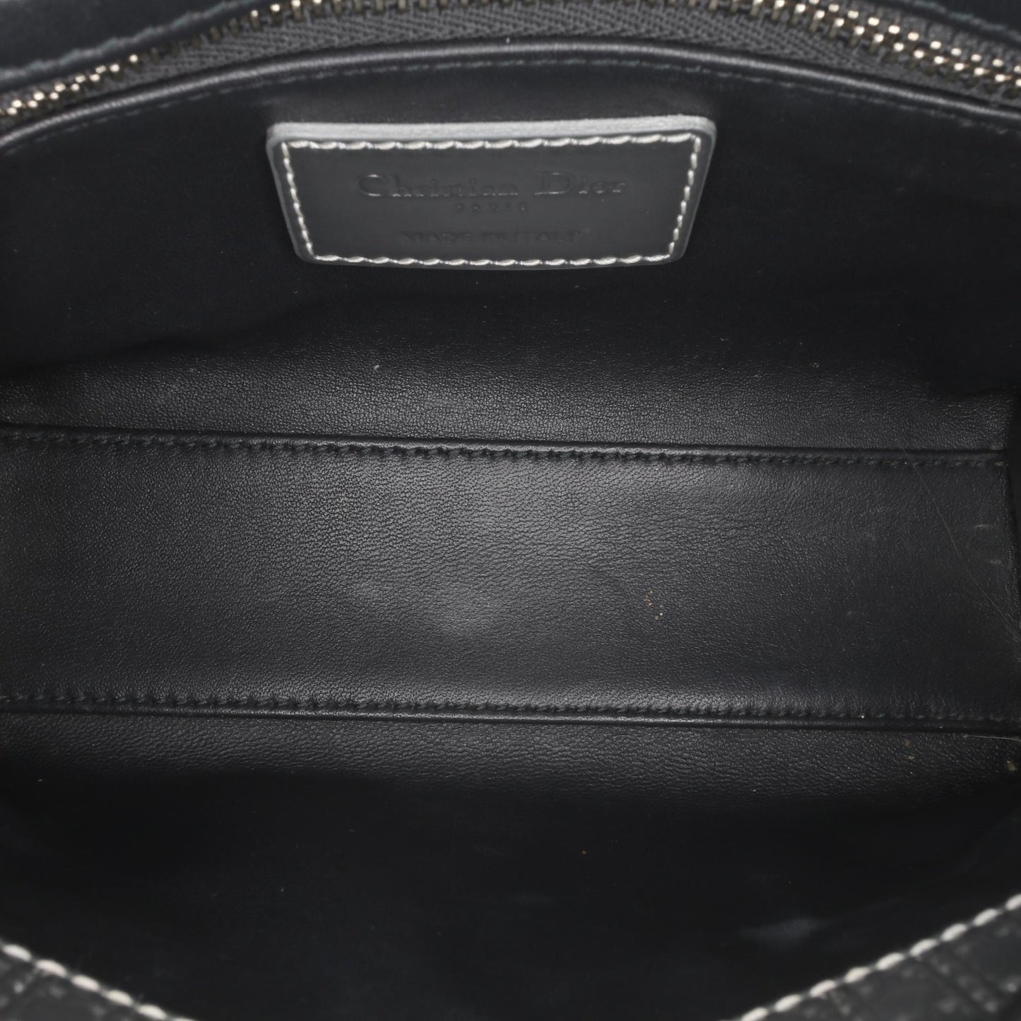Dior Mini Metallic Patent Microcannage Lady Dior