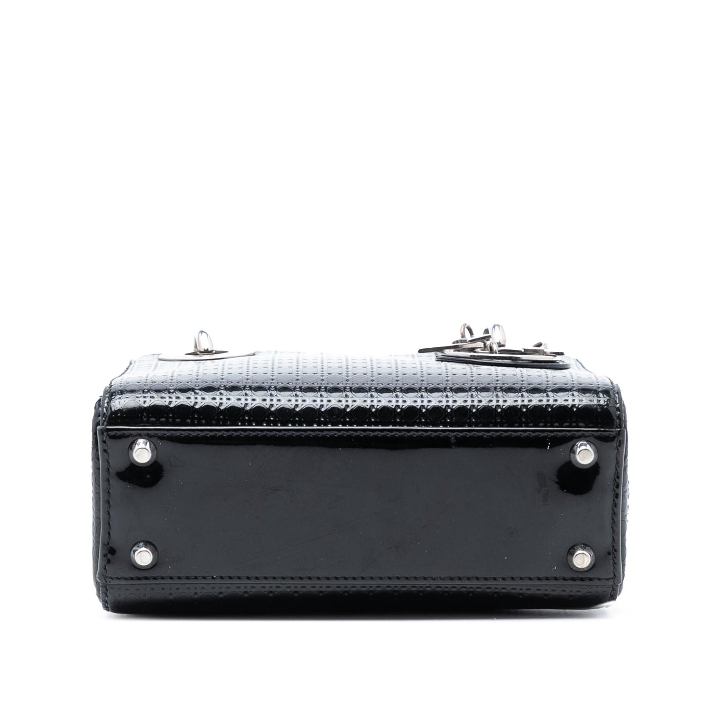 Dior Mini Metallic Patent Microcannage Lady Dior