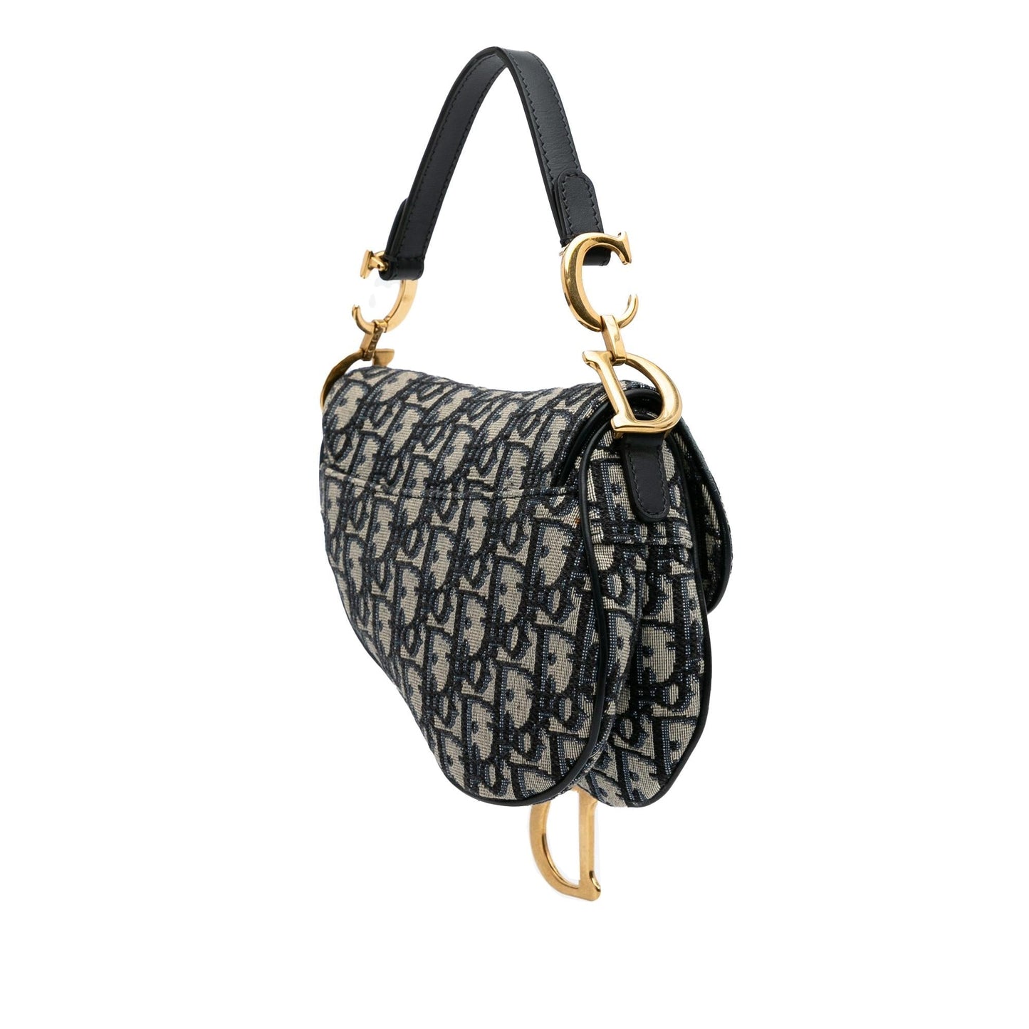 Dior Mini Oblique Canvas Saddle Bag