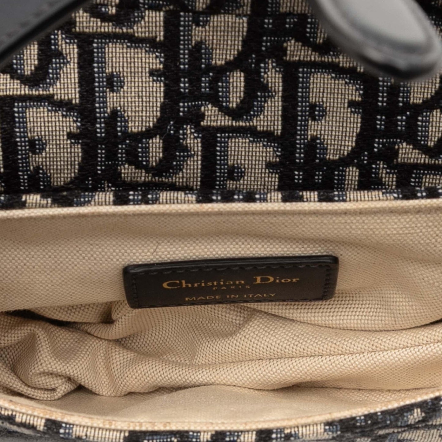 Dior Mini Oblique Canvas Saddle Bag