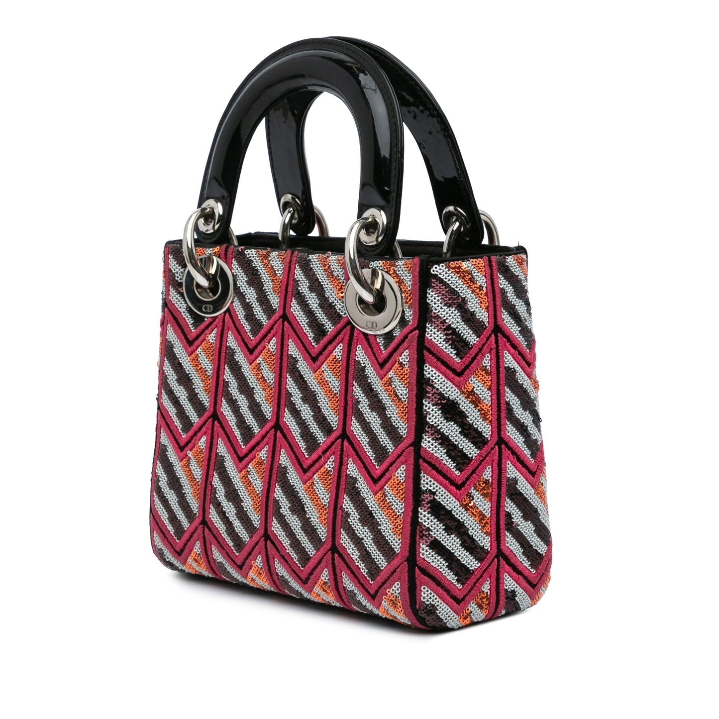 Dior Mini Patent Sequined Lady Dior