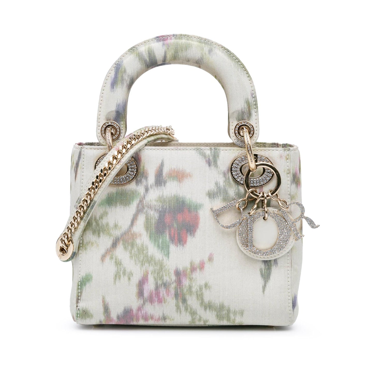 Dior Mini Satin Floral Crystal Lady Dior