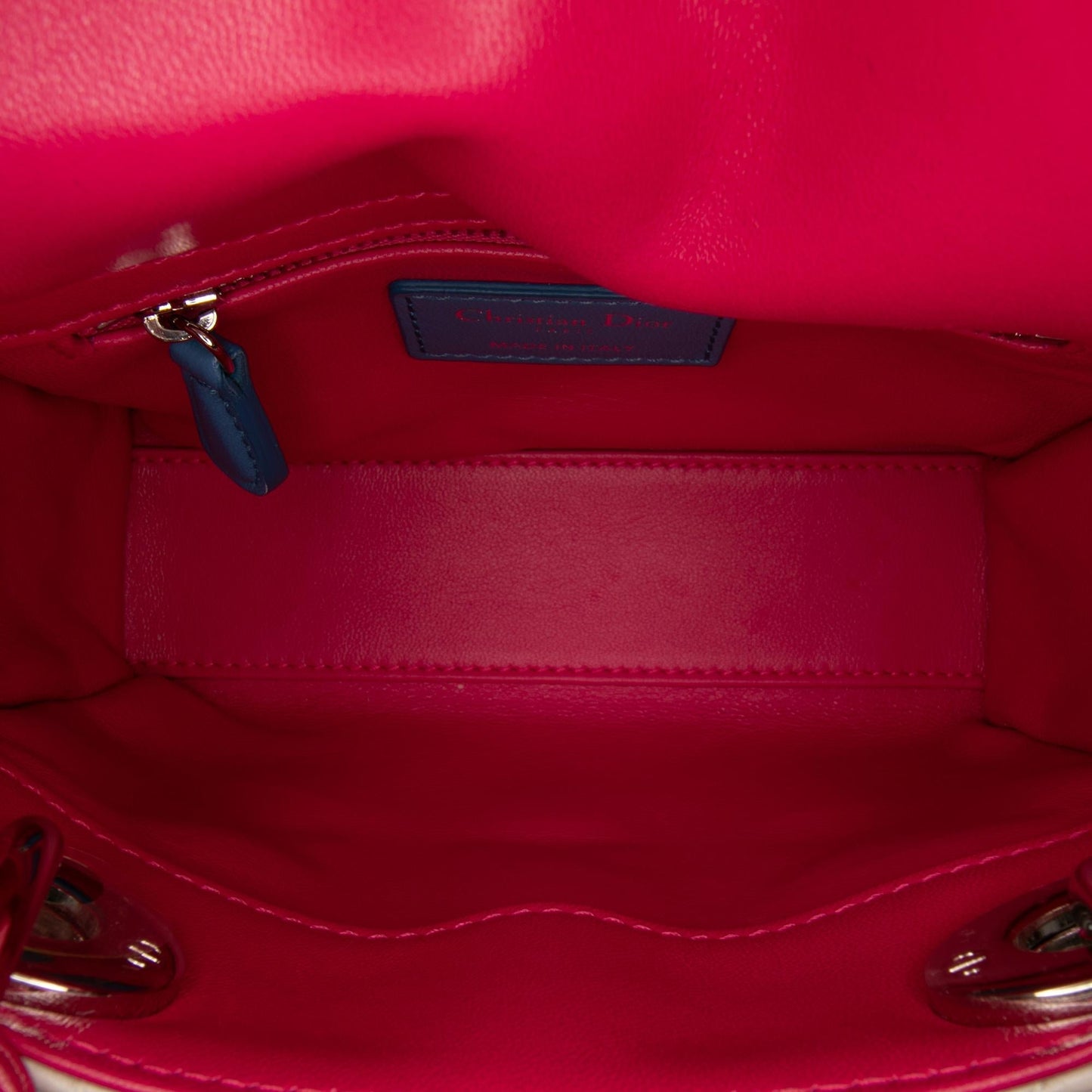 Dior Mini Tricolor Lambskin Cannage Lady Dior