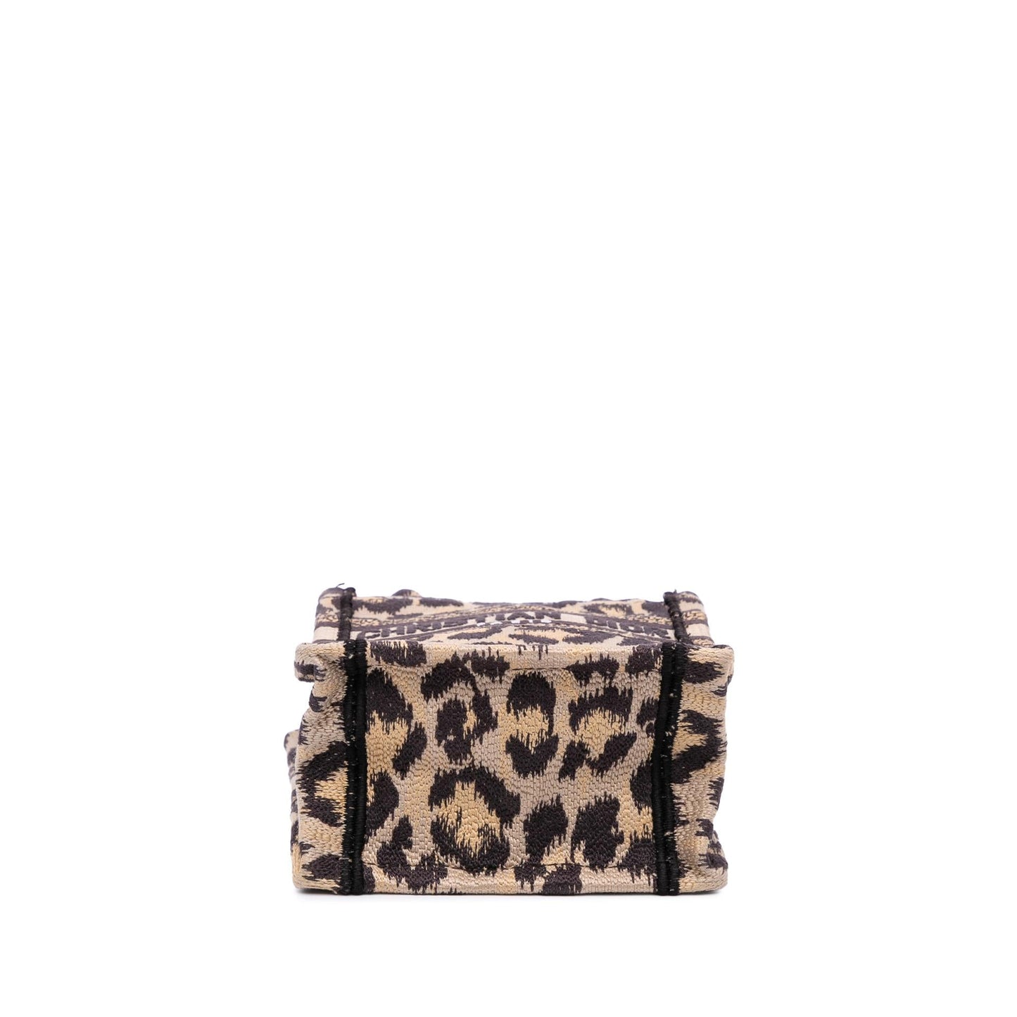 Dior Mizza Mini Embroidered Canvas Leopard Vertical Book Tote
