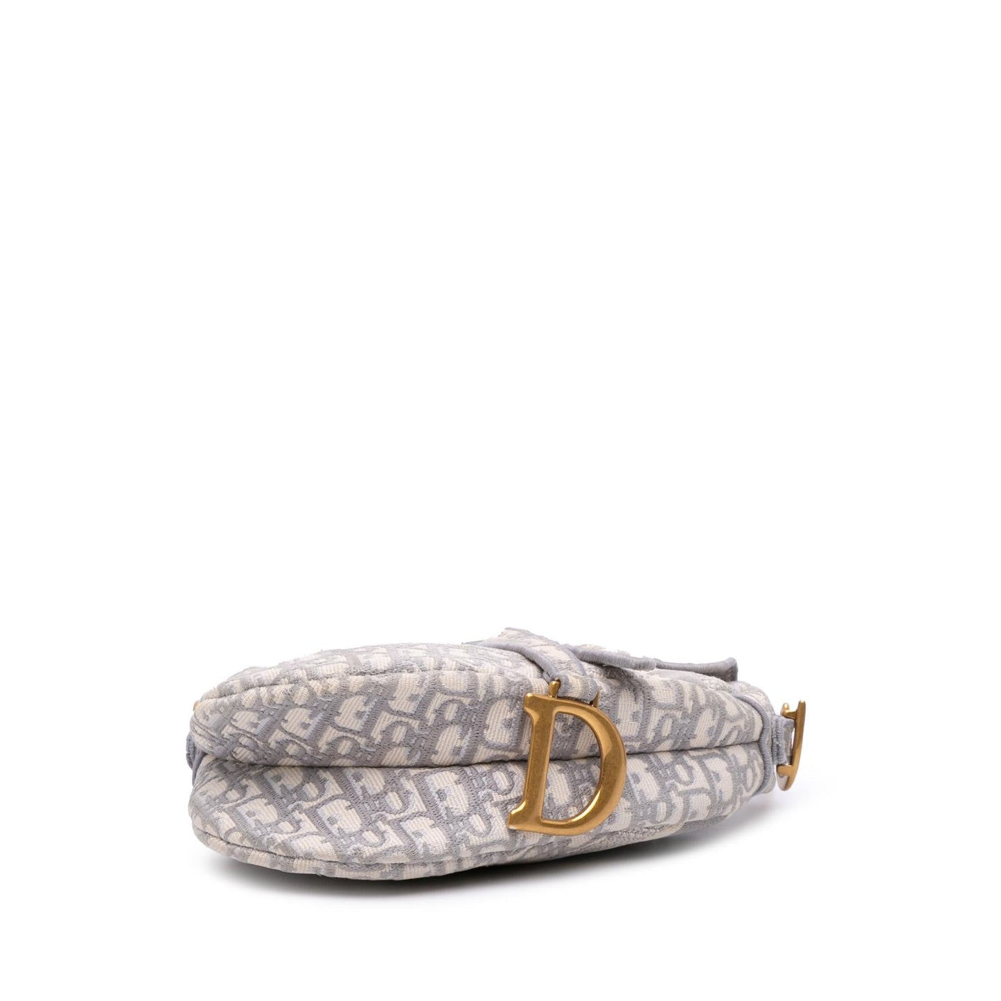 Dior Oblique Canvas Embroidered Saddle Bag