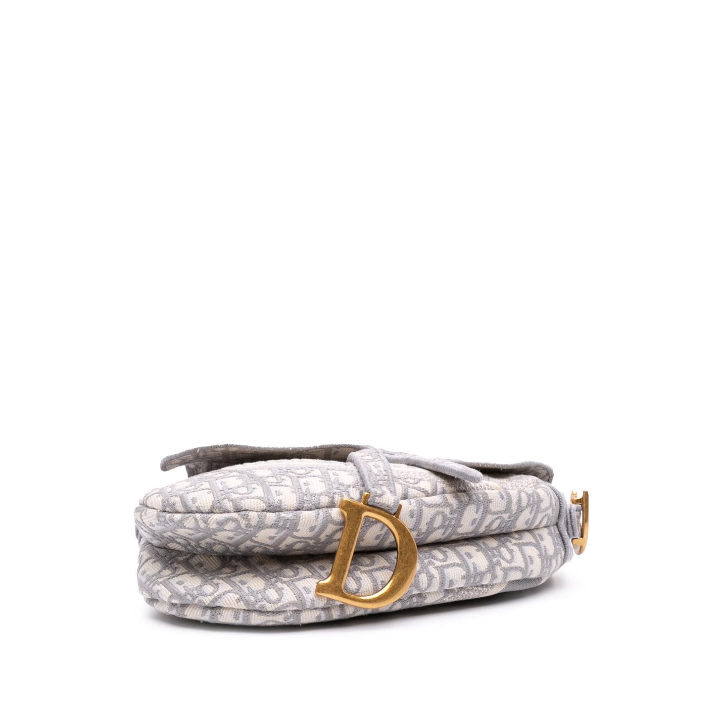 Dior Oblique Canvas Embroidered Saddle Bag